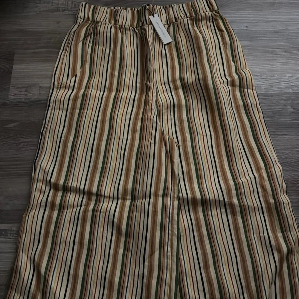 NWT! Banana Republic The Pull-On Wide-Leg Ankle Pant In Linen 🩷 875436 M TALL